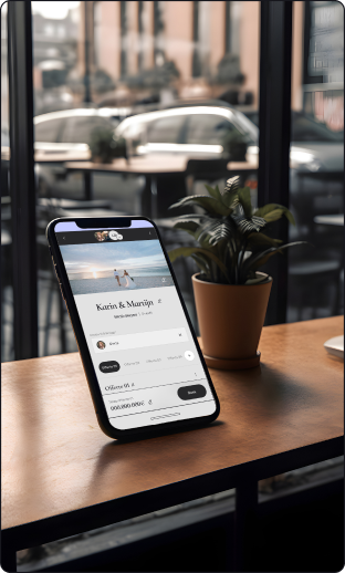 Constell-app met offerteaanvraag op een smartphone